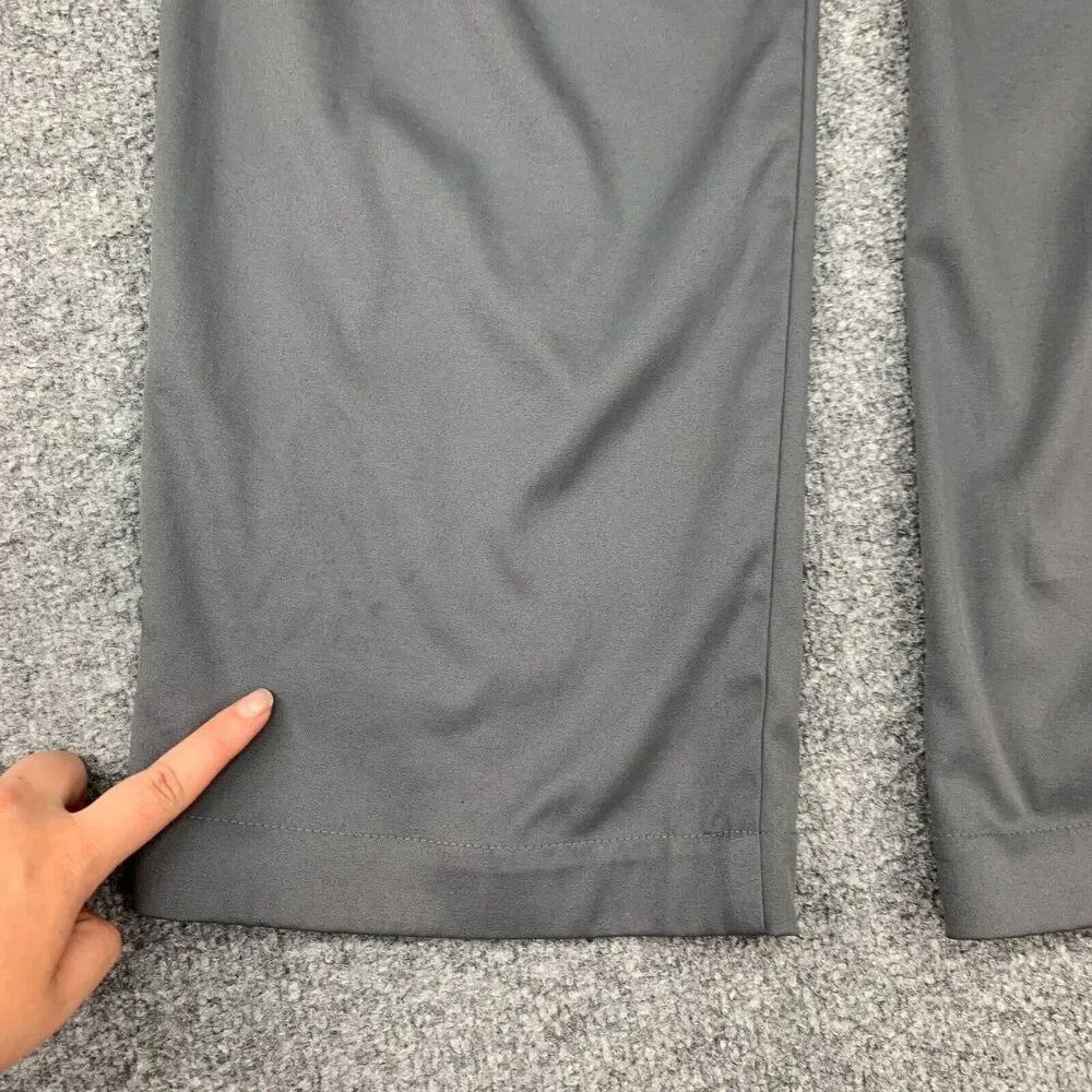 Nike Golf Pants Mens 34 Gray Flat Front Dri Fit Tech Sweat Wicking Stretch Chino
